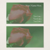 レッドローズブドアップクローズフラワービジネスカード (正面&裏面)