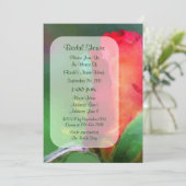 レッドローズブドウォーターカラーフローラブライダルシャワー招待状 招待状 (スタンド正面)