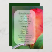 レッドローズブドウォーターカラーフローラブライダルシャワー招待状 招待状 (正面/裏面)