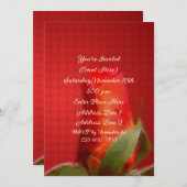 レッドローズブドフローラアートパーティー 招待状 (正面/裏面)