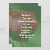 レッドローズブドフローラパーティー 招待状 (正面/裏面)