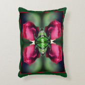 レッドローズブドベンディングパーソナライズされた抽象芸術 アクセントクッション (正面(垂直))