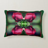 レッドローズブドベンディングパーソナライズされた抽象芸術 アクセントクッション (裏面)