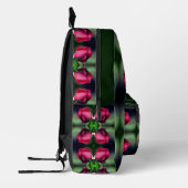 レッドローズブドベンディングパーソナライズされた抽象芸術 プリントバックパック (左)