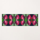 レッドローズブドベンディングパーソナライズされた抽象芸術 ヨガマット (正面(横))