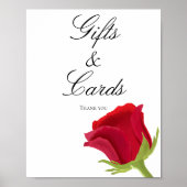 レッドローズブライダルシャワーギフト&カード ポスター (正面)