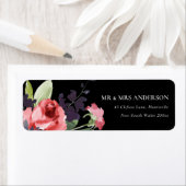 レッドローズブラックユーカリプタスフローラウォーター色アドレス ラベル (インサイチュ)