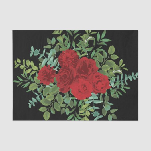 レッドローズブラック結婚ズゴシック色 薄葉紙 (正面)