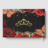 レッドローズブラック金ゴールドレースバタフライキンセアニラ ゲストブック (裏面)