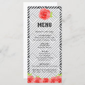 レッドローズブラック&ホワイトストライプズダービー メニュー (正面/裏面)