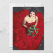 レッドローズブラック&金ゴールドクインセアニラ サンキューカード (裏面)