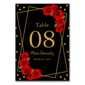 レッドローズブラック&金ゴールドクインセアニラ テーブルナンバー (裏面)