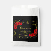 レッドローズブラック&金ゴールドクインセアニラ フェイバーバッグ (正面)