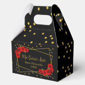 レッドローズブラック&金ゴールドクインセアニラ フェイバーボックス (正面)