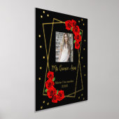 レッドローズブラック&金ゴールドクインセアニラ 箔ポスター (レイダウン)