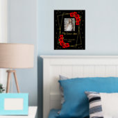 レッドローズブラック&金ゴールドクインセアニラ 箔ポスター (インサイチュ (寝室))