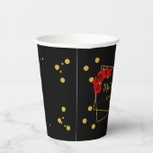 レッドローズブラック&金ゴールドクインセアニラ 紙コップ (右)
