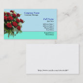 レッドローズブーケの名刺テンプレート 名刺 (正面/裏面)