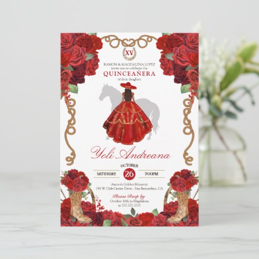 レッドローズブーツウエスタンシャーロヴェントスキンセアニラ 招待状 (スタンド正面)