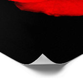 レッドローズプリント ポスター (角)