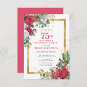 レッドローズホリー75thサプライズパーティー 招待状 (正面/裏面)