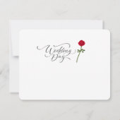 レッドローズホワイト結婚ズ 出欠カード (裏面)