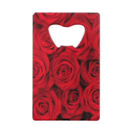 レッドローズボトルオープナークレジットカードのサイズ クレジットカード栓抜き