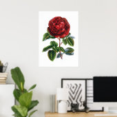 レッドローズポスター ポスター (ホームオフィス)