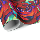 レッドローズマクロフラワーオリジナルアート ラッピングペーパー (ロールコーナー)