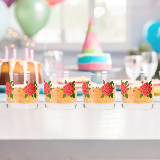 レッドローズマザーズデイウィスキー眼鏡 ウイスキーグラス (インサイチュ (バースデー))