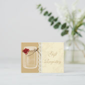 レッドローズメイソンjarギフト登録カード エンクロージャーカード (スタンド正面)