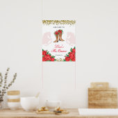 レッドローズメキシコのMis Quinceウェルカムサイン ポスター (キッチン)