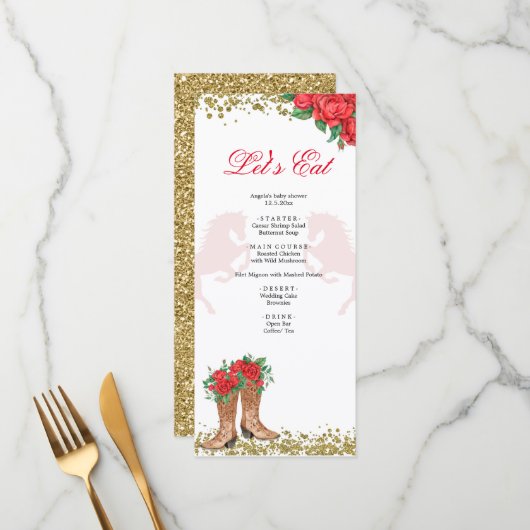 レッドローズメキシコのMis Quinceメニュー メニュー (正面/裏面インサイチュ)