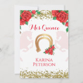 レッドローズメキシコチャラ15キンセアニェラ招待状 招待状 (裏面)