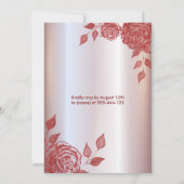 レッドローズモダングリッタードレスsweet sixteenInvite 招待状 (裏面)