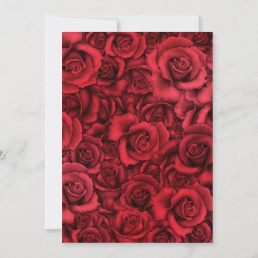 レッドローズモーニングカード葬儀のお知らせ 招待状 (裏面)