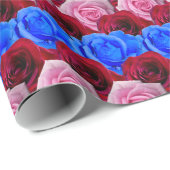 レッドローズラッピング紙ロマンチックバラ紙 ラッピングペーパー (ロールコーナー)