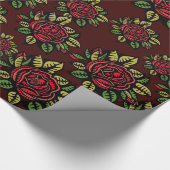 レッドローズラッピング紙 ラッピングペーパー (角)