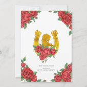 レッドローズラティーノスリーアイアールドプレゼンテーションガール 招待状 (裏面)