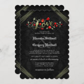 レッドローズラブハロウィーン「一緒に」招待状 招待状 (正面/裏面)