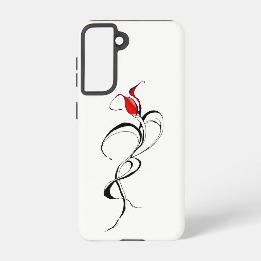 レッドローズレディトライバルタトゥーデザイン SAMSUNG GALAXYケース (裏面)