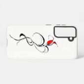 レッドローズレディトライバルタトゥーデザイン SAMSUNG GALAXYケース (裏面横)