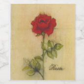 レッドローズワインラベル ワインラベル (シングルラベル)