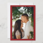 レッドローズヴィンテージフローラ植物写真結婚ズ 招待状 (裏面)