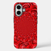 レッドローズ万華鏡のように千変万化するパターン:ハッピーバレンタインデーアート Case-Mate iPhoneケース (裏面)