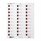 レッドローズ住所 シール2 ラベル (フルシート)