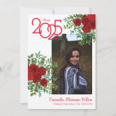 レッドローズ写真卒業発表 招待状 (正面)