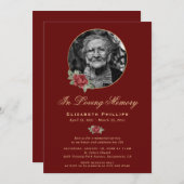 レッドローズ写真追悼会 招待状 (正面/裏面)