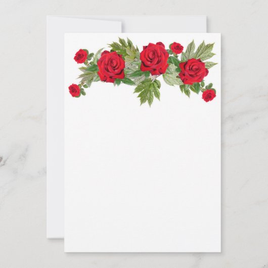 レッドローズ卒業 招待状 (裏面)