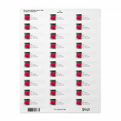 レッドローズ差出人住所ラブル ラベル (フルシート)